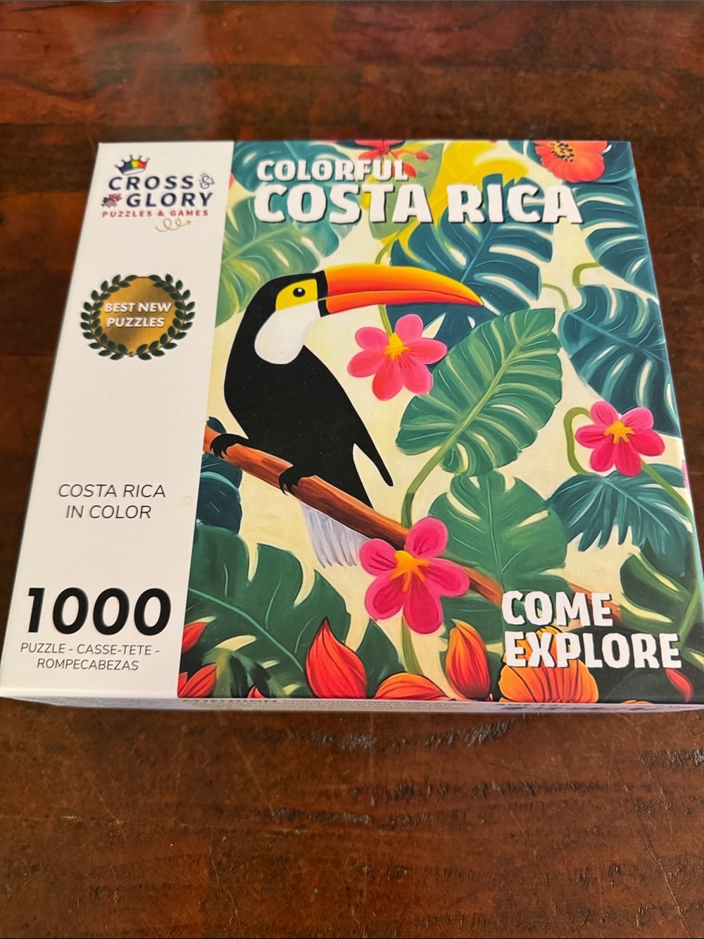Cross & Glory "Colorful Costa Rica" 1000-Piece Puzzle - Tropical Toucan